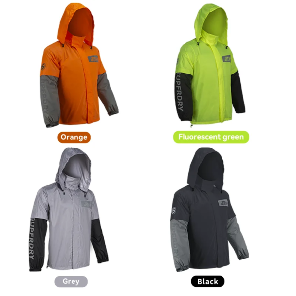 Conjunto de impermeable para motocicleta Star Field Knight, pantalones impermeables reflectantes finos para hombre y mujer. - Image 6