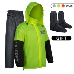 Star Field Knight Motorcycle Riding Raincoat Set Raincoat Rainpants Split Men And Women's Thin Reflective Waterproof Clothing