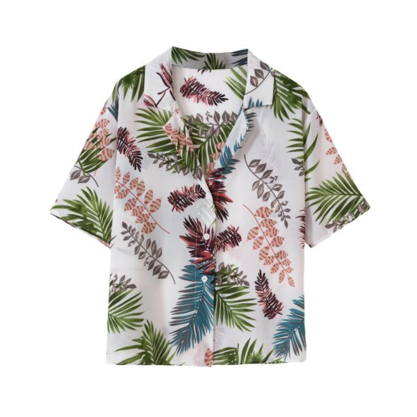Camisa hawaiana de moda urbana de verano para hombre, para uso diario, con estampado de dibujos animados, informal, holgada, de manga corta, para playa - Image 4
