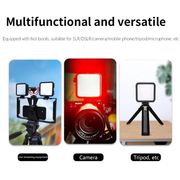Mini luz de relleno RGB para bota caliente, fotografía en vivo, LED, portátil, ambiente, belleza, cámara móvil, bolsillo, ajustable - Image 5