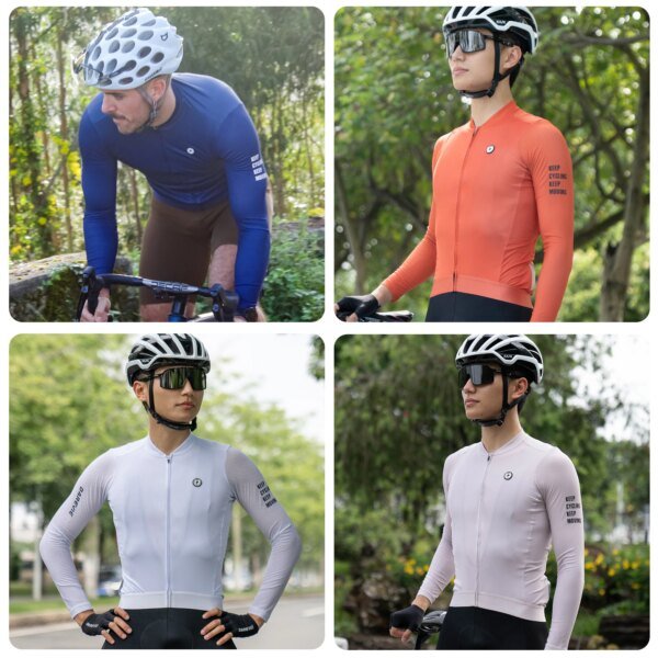 Maillot de ciclismo DAREVIE de manga larga Pro Aero, talla pequeña, malla de burbujas 3D, transpirable, para hombre y mujer - Image 6