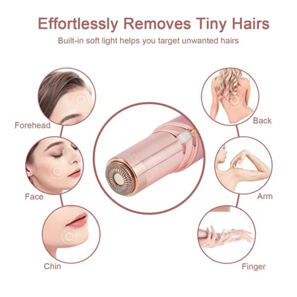 2024 New Epilator Face Hair Removal Lipstick Shaver USB Electric Eyebrow Trimmer Women's Hair Remover Mini Shaver epilator - Image 4