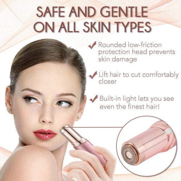 2024 New Epilator Face Hair Removal Lipstick Shaver USB Electric Eyebrow Trimmer Women's Hair Remover Mini Shaver epilator - Image 2