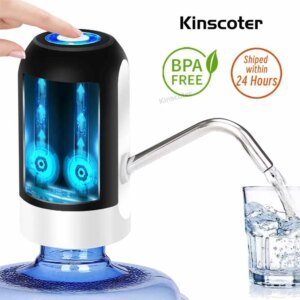 Bomba de agua potable automática portátil con interruptor y carga USB. Mini dispensador de agua eléctrico para botella universal de 5 galones.