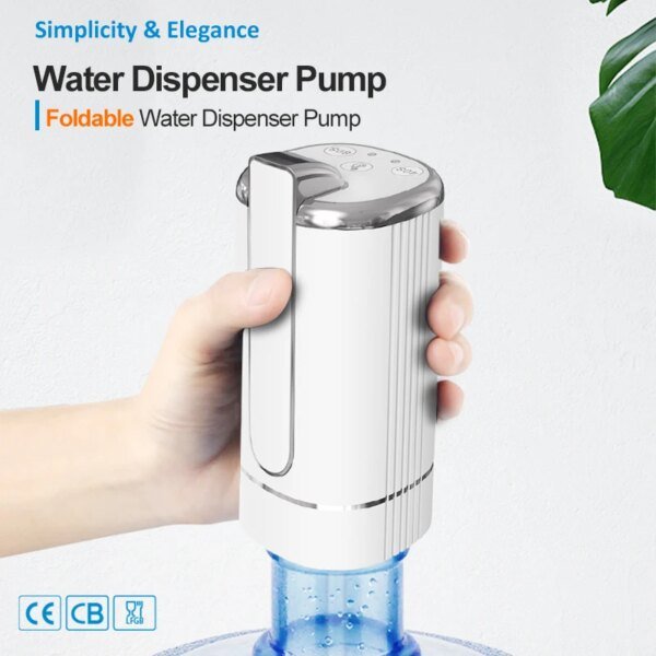 Dispensadores de agua plegables, bomba de agua automática, control de botón, dispensador de agua eléctrico portátil para el hogar - Image 2