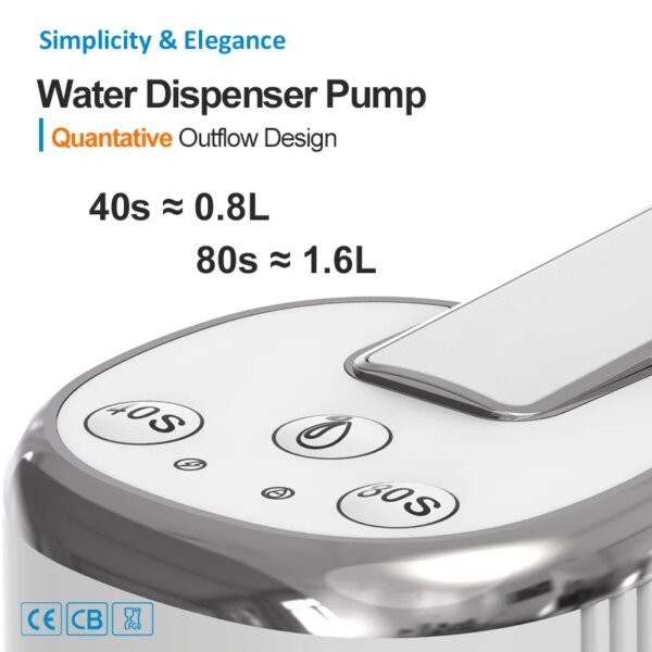 Dispensadores de agua plegables, bomba de agua automática, control de botón, dispensador de agua eléctrico portátil para el hogar - Image 3