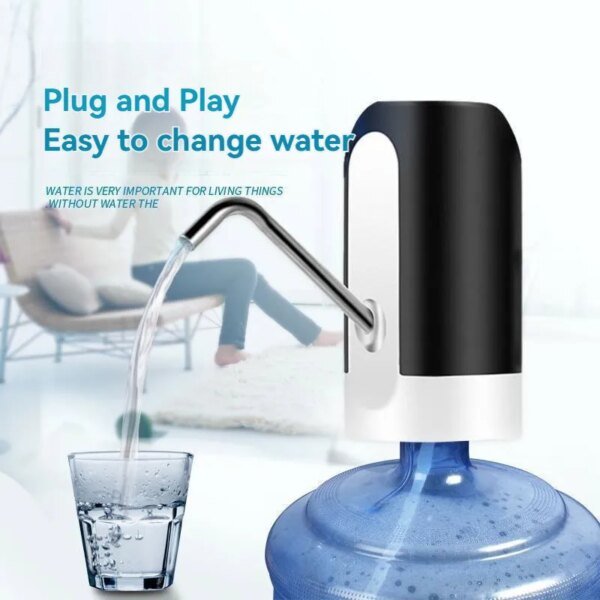 Dispensador de agua portátil con bomba eléctrica, recargable por USB, automático, herramientas de cocina - Image 6