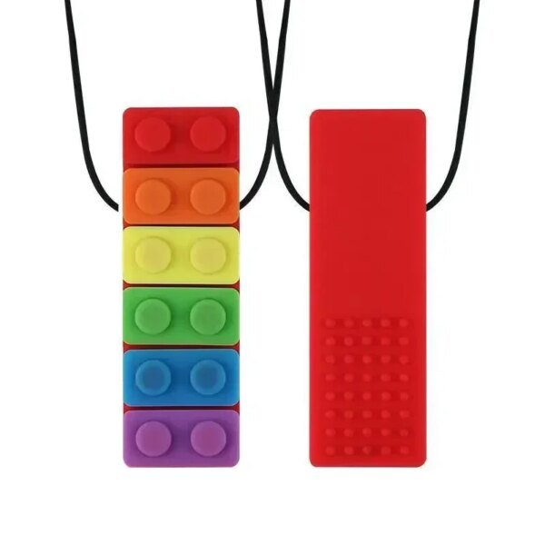 1 collar sensorial para masticar, de silicona, para niños con autismo.