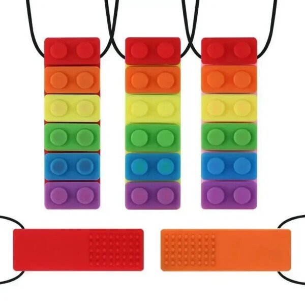 1 collar sensorial para masticar, de silicona, para niños con autismo. - Image 2