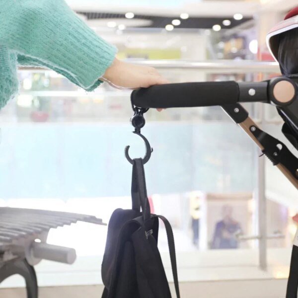 1/2 piezas de ganchos para cochecito de bebé, organizador de bolsas para bebés, colgador de accesorios para cochecito, gancho grande, accesorio de compras, gancho multifunción para cochecito - Image 2