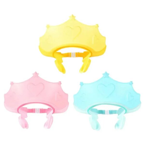 Gorro de ducha ajustable para lavar el cabello, gorro suave para ducha, gorro de baño con champú seguro para niños - Image 5
