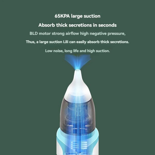 Aspirador nasal eléctrico para bebés (nuevo modelo 2024), versión de carga, para recién nacidos, que succiona y previene la congestión nasal. - Image 3