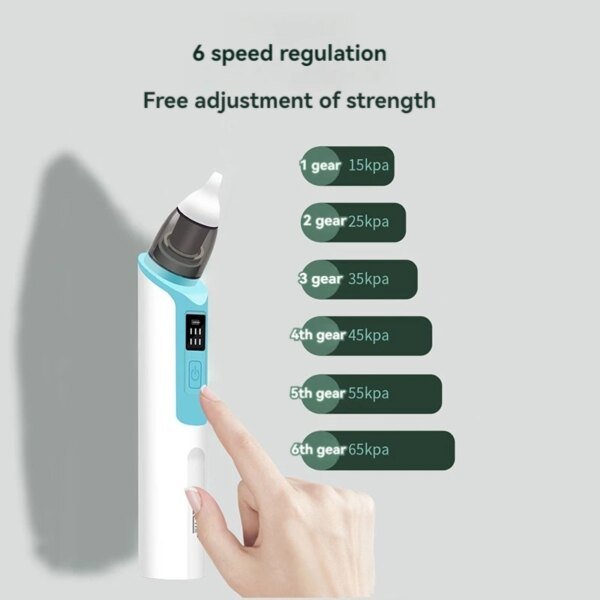 Aspirador nasal eléctrico para bebés (nuevo modelo 2024), versión de carga, para recién nacidos, que succiona y previene la congestión nasal. - Image 4