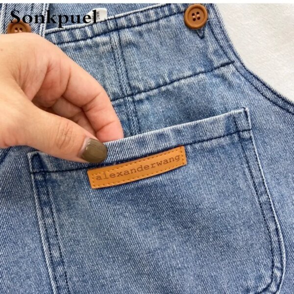 Pantalones de peto para niños, pantalones de otoño para niños, pantalones vaqueros nuevos para bebés, pantalones vaqueros de primavera y otoño para niñas. - Image 5