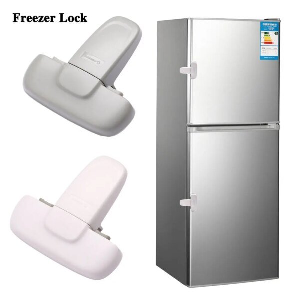 1 cerradura de seguridad para refrigerador, congelador, puerta, armario, cerradura de seguridad para niños pequeños