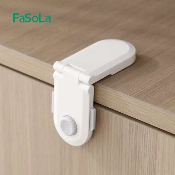 Cierres de seguridad FaSoLa con correas adhesivas para bebés, pestillos para cajones, refrigeradores, puertas y ventanas de hornos, sin necesidad de taladrar. - Image 4