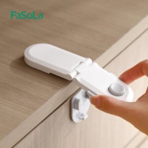 Cierres de seguridad FaSoLa con correas adhesivas para bebés, pestillos para cajones, refrigeradores, puertas y ventanas de hornos, sin necesidad de taladrar.