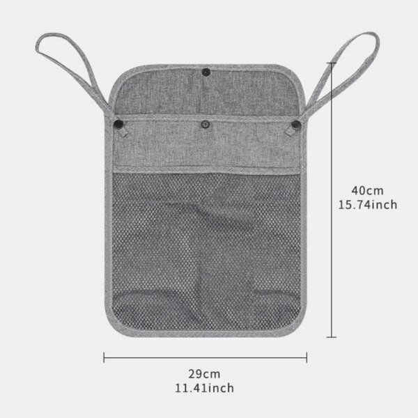 Bolsa de almacenamiento para cochecito de bebé, carrito de bebé, bolsa colgante portátil para exteriores, gran capacidad, bolsillos dobles, organizadores para mamá, bolsas de malla - Image 3