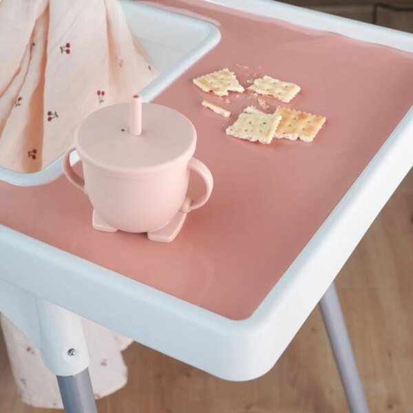 Silla alta personalizada de color puro, mantel individual para alimentación de alimentos sólidos, plato de comedor, mantel de silicona suave, vajilla, artículos para bebés - Image 4
