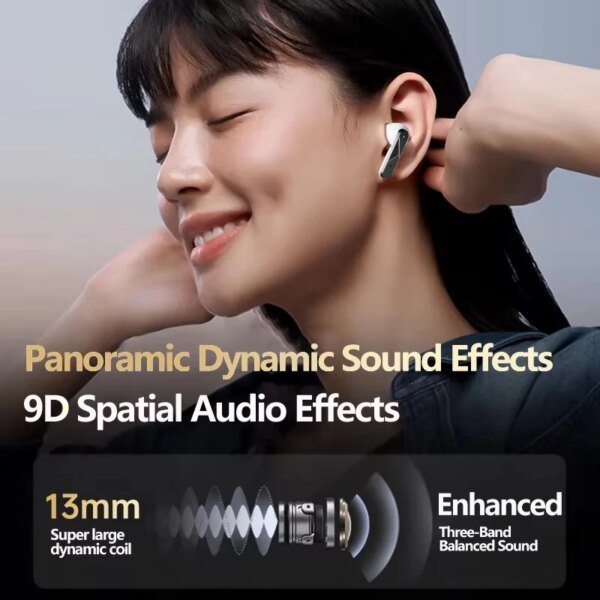 Auriculares inalámbricos Lenovo LP49 con traducción de IA y Bluetooth 5.4, reducción de ruido, llamadas HD, para oficina, viajes, traducción en tiempo real. - Image 5