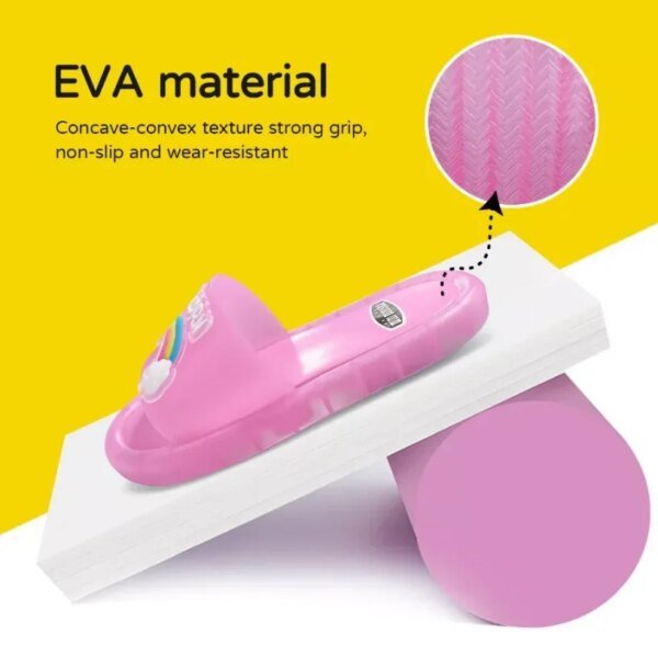 Pantuflas para niños y niñas con estampado de unicornios y animales, zapatos iluminados, bonitos y de moda, para el baño, para niños pequeños - Image 4