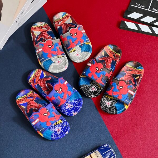 Sandalias de punta abierta con estampado de superhéroes para niños y niñas con dibujos de anime - Image 3