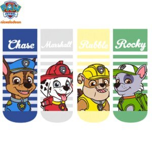 3 pares/lote de calcetines originales de la Patrulla Canina, de moda para primavera y verano, de malla de algodón para niños y niñas de 3 a 7 años, calcetines casuales para niños.