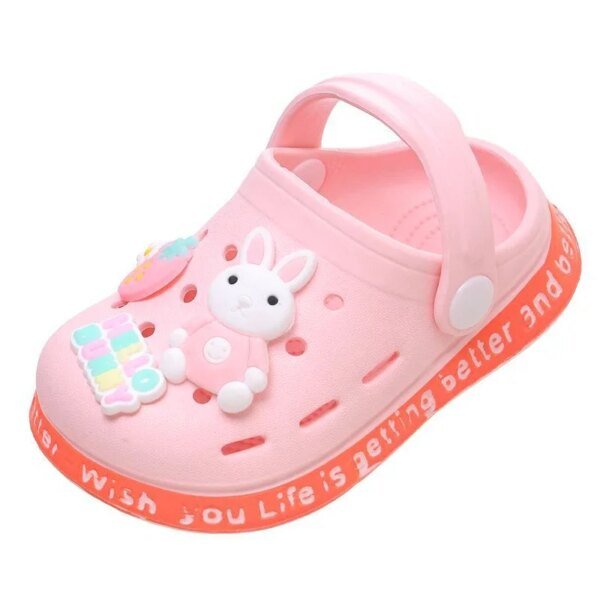 Zapatillas para niños con dibujos animados, lindas zapatillas para niñas y niños con suelas suaves, bolsas para bebés, zapatos perforados, sandalias para el hogar y el bebé. - Image 5