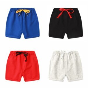 Pantalones cortos deportivos de algodón para niños de 0 a 1, 2, 3, 4, 5 y 6 años, de verano, en blanco y negro, para correr, ropa infantil.
