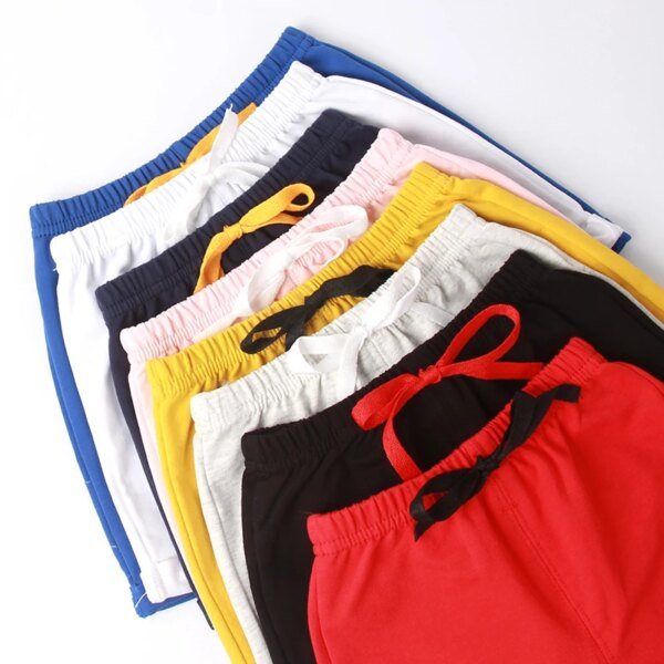 Pantalones cortos deportivos de algodón para niños de 0 a 1, 2, 3, 4, 5 y 6 años, de verano, en blanco y negro, para correr, ropa infantil. - Image 4