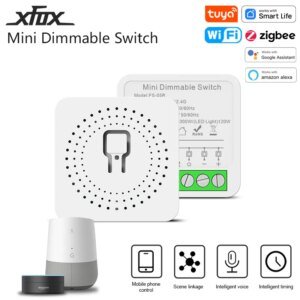 Módulo de interruptor de atenuación inteligente Tuya WiFi/ZigBee, interruptor de luz CA 110-240 V, interruptores DIY, aplicación Smart Life, compatible con Alexa y Google Home.