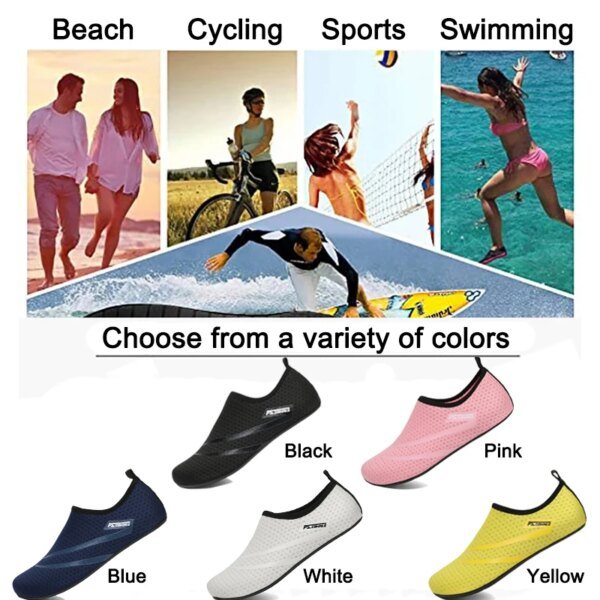 Zapatillas informales antideslizantes Calcetines de buceo para natación Playa de verano Cómodas y transpirables Zapatos de agua para la playa unisex - Image 6