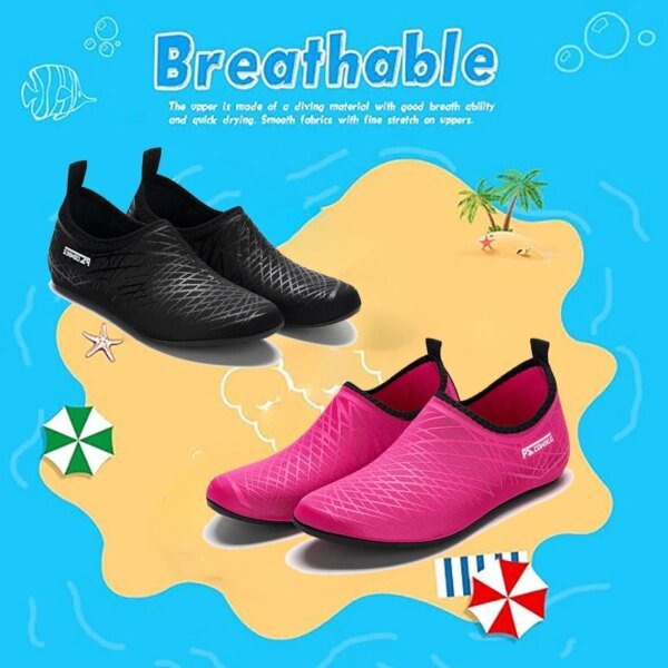Natación en la playa Deportes acuáticos Zapatos para río Zapatillas descalzas Fitness Baile Natación Surf Zapatos acuáticos para hombres y mujeres - Image 3