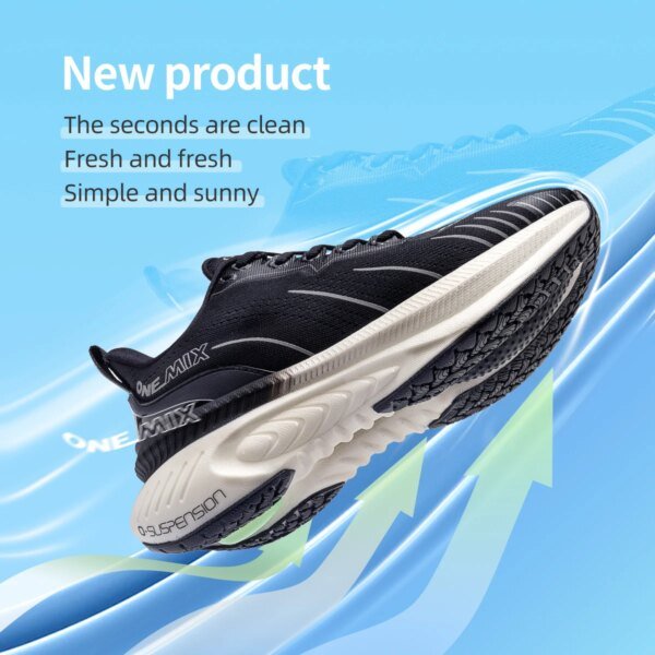 ONEMIX - Zapatillas de running con amortiguación para hombre y mujer, aptas para corredores de alto rendimiento, con cordones, antideslizantes, para exteriores - Image 5