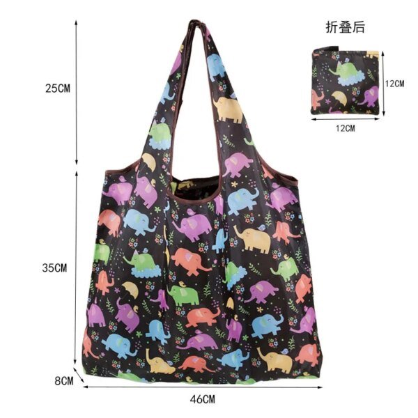 Reusable Shopping Bags Foldable Large Size Women Shopping Bags Totes Heavy Duty Washable Cloth Grocery Bags Eco-Friendly Bags - Image 2