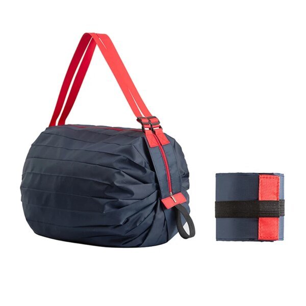 Bolsa de almacenamiento plegable con asa, portátil, de viaje, de camuflaje, para compras, de gran capacidad