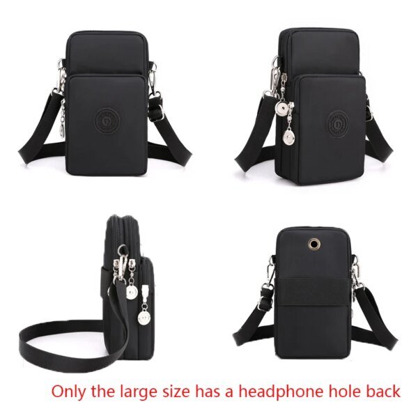 Bolso de nailon para teléfono móvil de mujer, monedero con correa, bandolera pequeña, cartera de viaje - Image 5