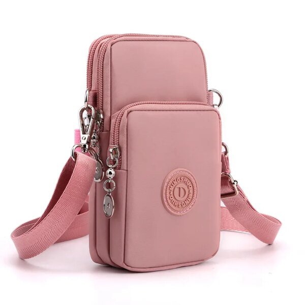 Bolso de nailon para teléfono móvil de mujer, monedero con correa, bandolera pequeña, cartera de viaje - Image 2
