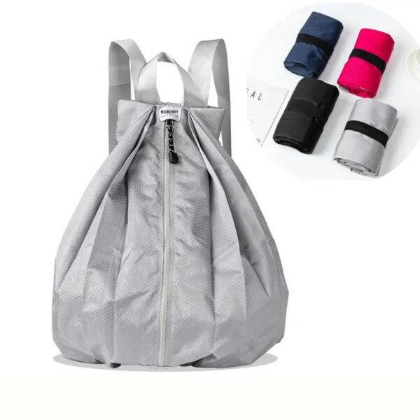 Mochila de nailon para exteriores, portátil, plegable, impermeable, para deportes, informal, plegable, a la moda - Image 2