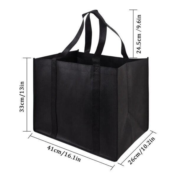 1 bolsa de compras reutilizable, sencilla, plegable, portátil, ecológica, de gran capacidad, resistente, para comestibles, bolso de mano, nuevo - Image 2
