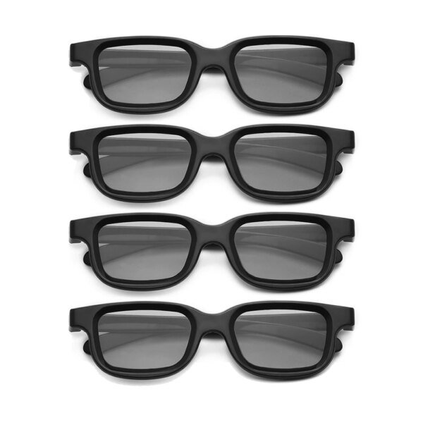 4 gafas 3D pasivas polarizadas para TV 3D, cine en 3D real para juegos 3D Sony Panasonic y marcos de TV