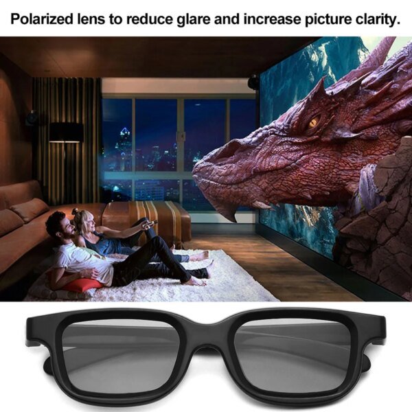 4 gafas 3D pasivas polarizadas para TV 3D, cine en 3D real para juegos 3D Sony Panasonic y marcos de TV - Image 3