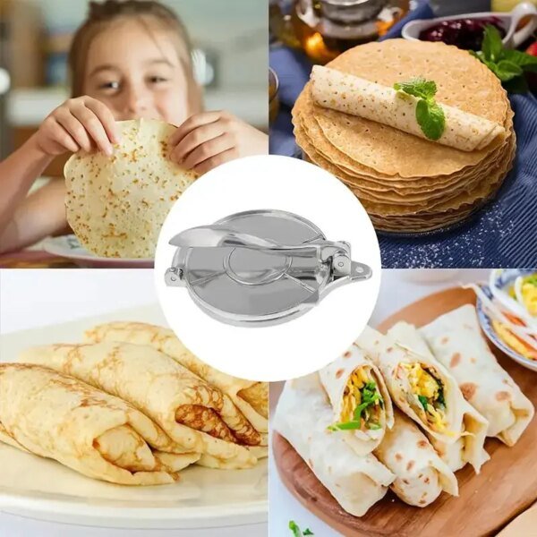 Tortilla Press For Homemade Pancakes, Crepes, Pizzas Manual Corn Tortillas Dough Pressing Tools Kitchen Cooking Bakeware - Image 4