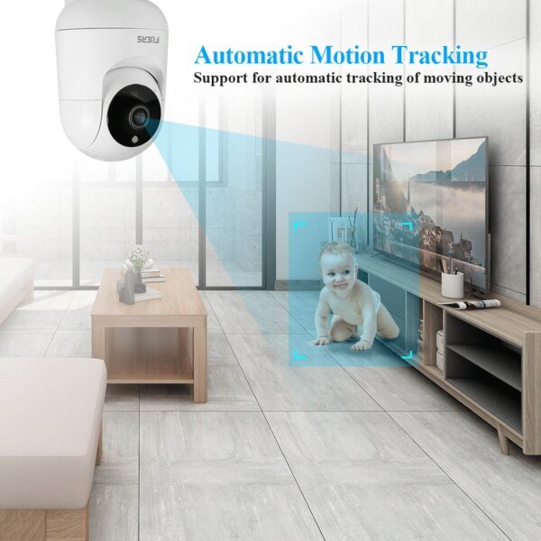 Cámara IP WiFi FUERS 4K de 8 MP con soporte ajustable, cámara de vigilancia inalámbrica Tuya Smart Home Security, minicámara para monitor de bebé - Image 3