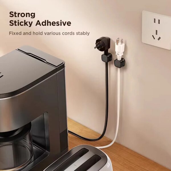 Organizador de cables magnético con clips para cables, soporte ajustable para cables debajo del escritorio, organizador de cables para el hogar, la oficina y la cocina. - Image 6