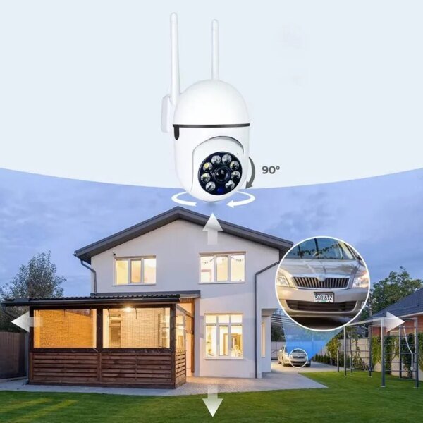 Cámara de vigilancia de seguridad inalámbrica IP Wifi de 8 MP, PTZ, zoom 4X, seguimiento de audio bidireccional, cámara HD nocturna a color - Image 4