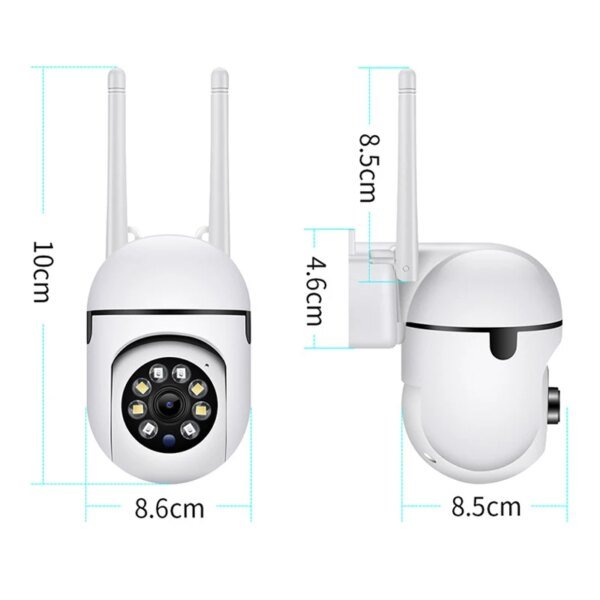 Cámara de vigilancia de seguridad inalámbrica IP Wifi de 8 MP, PTZ, zoom 4X, seguimiento de audio bidireccional, cámara HD nocturna a color - Image 3