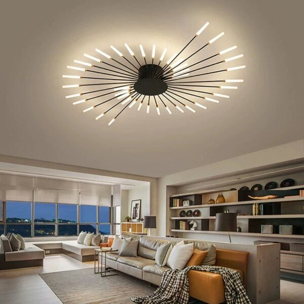 Lámpara de techo LED moderna para sala de estar, comedor, dormitorio, diseño de fuegos artificiales nórdicos, decoración del hogar, iluminación interior - Image 4