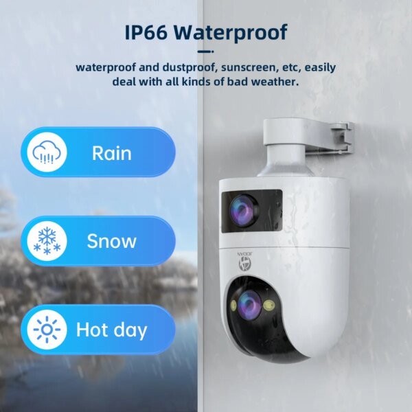 Cámara IP PTZ 4K para exteriores, impermeable, de doble lente, 5G, WiFi, cámara de seguridad con seguimiento automático, videovigilancia, monitor para bebés - Image 5