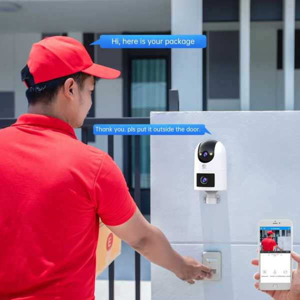 Cámara IP PTZ 4K para exteriores, impermeable, de doble lente, 5G, WiFi, cámara de seguridad con seguimiento automático, videovigilancia, monitor para bebés - Image 4